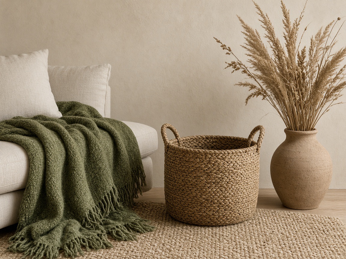 Textilien und Keramik für Homedesign